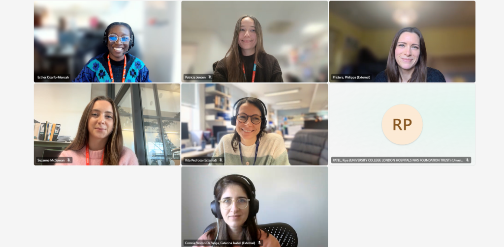 Screenshot from Nov 2025 PPIE Champions meeting, with 7 individuals.