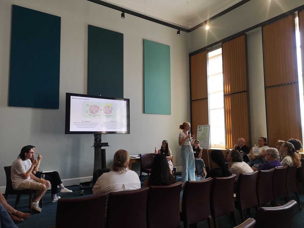 Grace Cooksley presenting her research